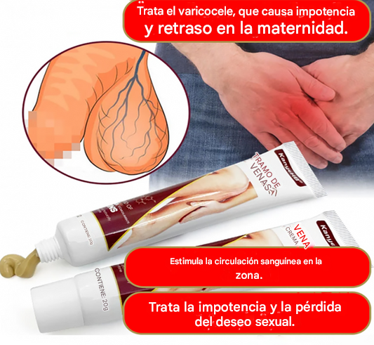 Crema para varicocele en la zona sensible