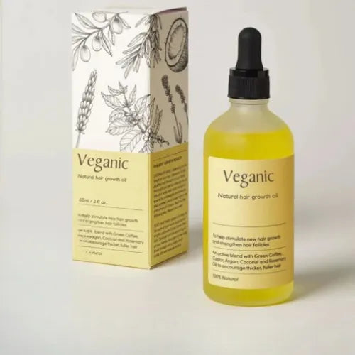 Aceite Natural Veganico Para El Crecimiento Del Cabello